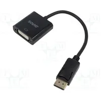 Adapter Displayport plug,DVI-I 245 socket 0.2M black  Savkabelcl-91