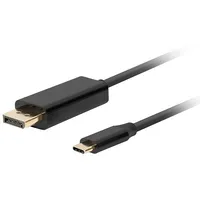Lanberg Usb-C to Displayport Cable, 1 m 4K/60Hz, Black  Ca-Cmdp-10Cu-0010-Bk 5901969436808