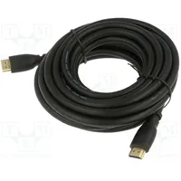 Cable Hdmi 2.1 plug,both sides Pvc Len 5M black  Qoltec-50353 50353