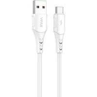 Usb to Usb-C cable Vipfan Colorful X12, 3A, 1M White  X12Tc 6971952433892 036780