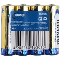Lr6/Aa baterijas 1.5V Maxell Alkaline Mn1500/E91 iepakojumā 4 gb. tray  Bataa.alk.mx4T 4902580163013