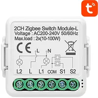 Smart Switch Module Zigbee Avatto N-Lzwsm01-2 No Neutral Tuya  6976037360674 047977
