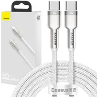 Cable Usb-C to Baseus Cafule, 100W, 2M White Catjk-D02  6953156202375