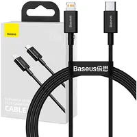 Baseus Superior Series Cable Usb-C to iP, 20W, Pd, 1M Black  Catlys-A01 6953156205307 026613