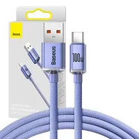 Baseus crystal shine series fast charging data cable Usb Type A to C100W 1,2M purple Cajy000405  6932172602826 030616