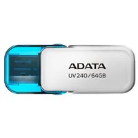 Adata Usb Flash Drive Uv240 64 Gb 2.0 White  Auv240-64G-Rwh 4711085943101