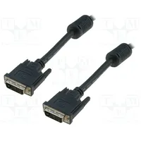 Cable dual link Dvi-D 241 plug,both sides Pe 3M black  Ak-320101-030-S
