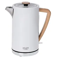Adler  Kettle Ad 1347W Electric 2200 W 1.5 L Stainless steel 360 rotational base White 5903887808668
