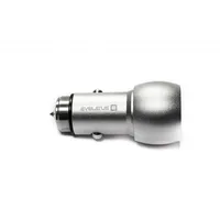 Evelatus Universal Car Charger Ecc01 2Usb port 3.1A with stainless steel escape tool Silver  4751024976623