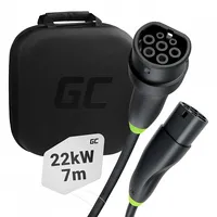 Green Cell Snap Type 2 Ev Charging Cable 22 kW 7 m for Tesla Model 3 S X Y, Vw Id.3, Id.4, Kia Ev6, Hyundai Ioniq 5, For...  5904326370340