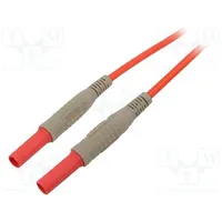 Test lead banana plug 4Mm,Both sides insulated Len 2M red  Ct3751-200-2