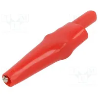 Crocodile clip 10A red Grip capac max.7.9mm Socket size 4Mm  Ctm-63-2
