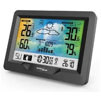 Greenblue Wireless Weather Station, Colourful, Dcf, Moon Phases, Barometer, Calendar, Gb540  5902211113348 Wlononwcrbepn