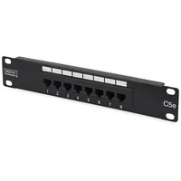 Patch panel 10 8 ports, Cat5E, U / Utp, 1U, black Complete  Akass91508U 4016032241430 Dn-91508U