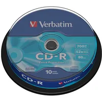 Matricas Cd-R Verbatim 700Mb 1X-52X Extra Protection, 10 Pack  Spindle Ecvrbcrl510 023942434375 43437