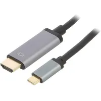 Adapter Hdcp,Hdmi 2.0,Usb 3.2 Hdmi plug,USB C plug 1.8M grey  Cua0101