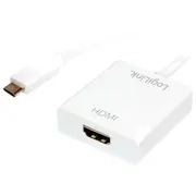 Adapter Hdmi 1.4,Usb 3.0 socket,USB C plug 140Mm white  Ua0236A