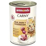 Animonda Carny Adult Beef, chicken and duck hearts - wet cat food 400G  Dlzanmkmk0058 4017721837224
