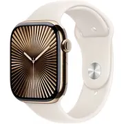 Apple Watch Series 10 Gps  Cellular 46Mm Gold Titanium Case with Starlight Sport Band - S/M Mwyx3Qf/A 195949564154