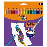 Bic Kids Evolution Illusion erasable pencil crayons 24 colours  987869 308612357090