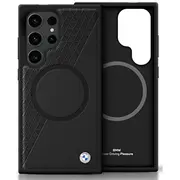 Bmw Leather Half Textured Magsafe Aizsargapvalks Priekš Samsung Galaxy S25 Ultra  Bmhms25L23Rtpk 3666339441753