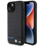 Bmw Pu Carbon Case Aizmugurējais Apvalks Priekš Apple iPhone 15 Plus  Bmhcp15M22Nbck 3666339143848