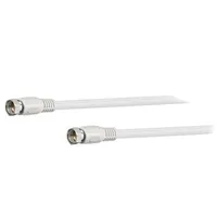 Cable 75Ω 0.5M F plug,both sides shielded connectors white  Bkf-0050 60724