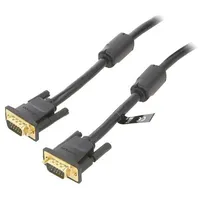 Cable D-Sub 15Pin Hd plug,both sides black 1.5M Øcable 6Mm  Dadbg
