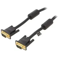 Cable D-Sub 15Pin Hd plug,both sides black 2M Core Cu 30Awg  Daebh