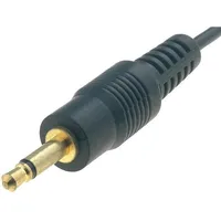 Cable gold-plated Jack 3.5Mm 2Pin plug,wires 0.8M black mono  Jack3.5-Mp