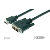 Cable Hdmi 1.4 Dvi-D 181 plug,HDMI plug 2M black 30Awg  Ak-330300-020-S