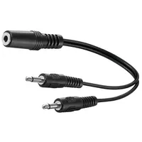 Cable Jack 3.5Mm 2Pin plug x2,Jack 3Pin socket 0.2M  Avk-325-0020 50472