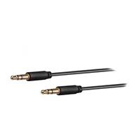 Cable Jack 3.5Mm 3Pin plug,both sides 1.5M black Øout 2.6Mm  Avk-183-150Bk 69106