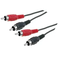 Cable Rca plug x2,both sides 1.5M black  Bqc-2Rp2Rp-0150