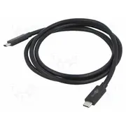 Cable Thunderbolt 3,Thunderbolt 4,Usb 2.0,Usb 4.0 1.2M black  Goobay-74376 74376
