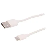 Cable Usb 2.0 A plug,USB C plug 3M white Core Cu 480Mbps  Usb-Usbc-3.0-Wh 59132