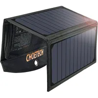 Choetech Sc001 saules lādētājs 19W  2X Usb 2.4A melns 6971824970470 045830