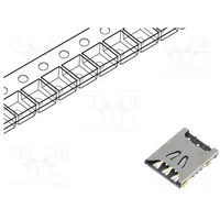 Connector for cards Nano Sim push-pull Smt gold flash Pin 6  Sim8070-6-0-11-00A Sim8070-6-0-11-00-A