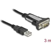 Delock Adapter Usb 2.0 Type-A to 1 x serial Rs-232 Db9 3 m  65962 4043619659623