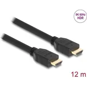 Delock High Speed Hdmi Cable 48 Gbps 8K 60 Hz black 12 m  82007 4043619820078
