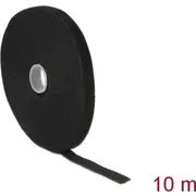 Delock Hook-And-Loop fasteners L 10 m x W 13 mm roll black  18712 4043619187126