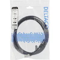 Deltaco S / Ftp Cat6 ielāpu kabelis, 2M, 250Mhz, izturīgs pret Uv, melns  202103251002 733304803242 Sftp-62Uv