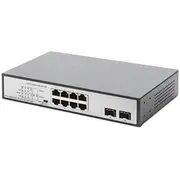 Digitus 8-Port Gigabit Poe Networkswitch, Desktop, unmanaged, 2 Uplink Ports, Sfp, 180 W, af/at/bt  Dn-95140 4016032467380 Wlononwcratk2