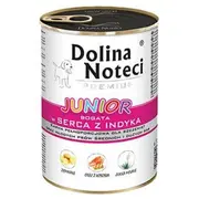 Dolina Noteci Premium Junior rich in turkey hearts - wet food for puppies of medium and large breeds 400G  Dlzdntkmp0191 5902921304555