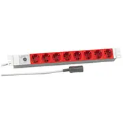 Efb Elektronik 691698K power extension 2 m 8 Ac outlets Red, White  4049759210557 Wlononwcrtabw