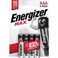 Energizer Batteries Alkaline Max Aaa Lr03, 4 Pieces, Eco Packaging  Alen034Mx 7638900438147