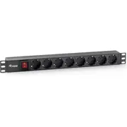 Equip 333283 energosadales vienība, Pdu 8 Maiņstrāvas izvade -S 1U Melns  4015867224342