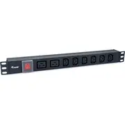 Equip 333316 energosadales vienība, Pdu 8 Maiņstrāvas izvade -S 1U Melns  4015867236406