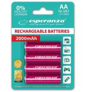Esperanza Eza104R Precharged Hr6 2000Mah Always Ready Blistera Iepakojumā 4Gb.  5901299923375