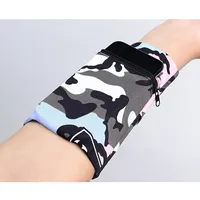 Hurtel Fabric armband for running fitness stripes white  black Cloth forearm band and 9145576257777